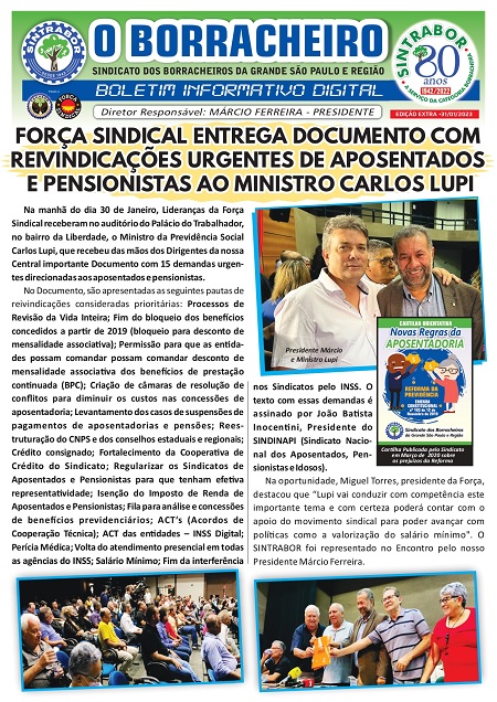 Boletim Informativo Digital Sobre A Força Sindical Entregando Documento ...